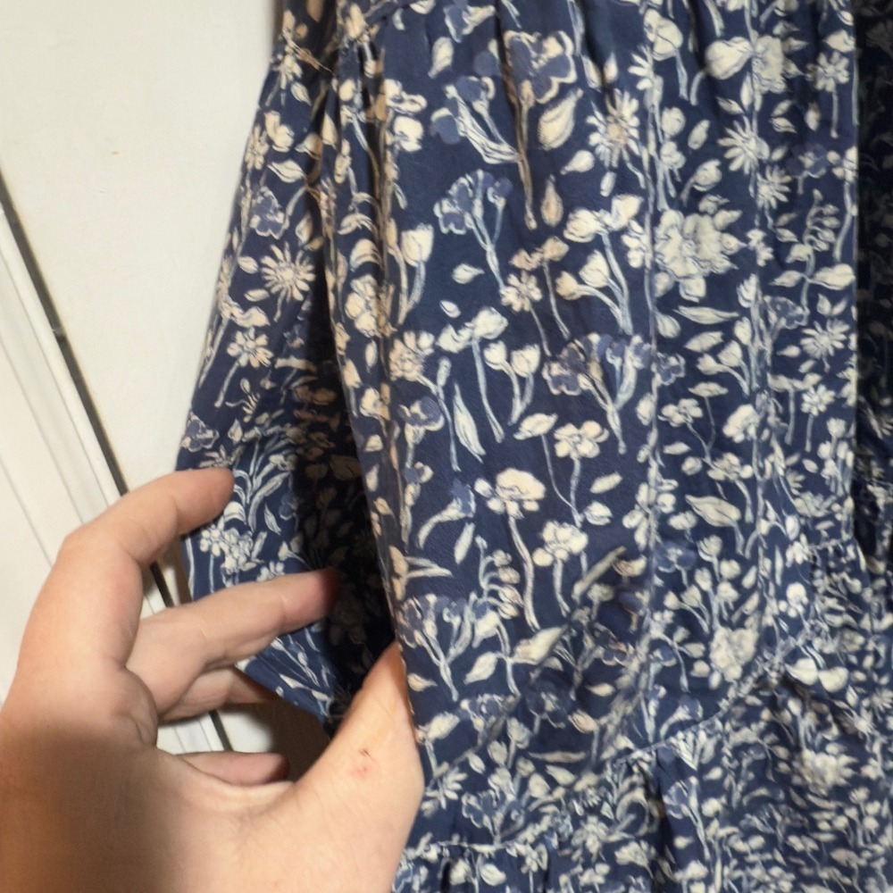 Mi Golondrina "Lila Azul" Floral Embroidered Dress – Blue – Size M - Picture 5 of 10